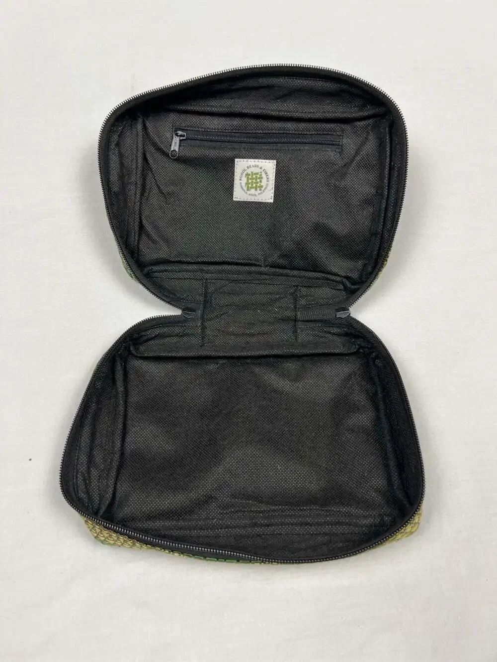 John Deere Woven Straw Zipper Pouch Travel Bag Bohol Beads & Fibers